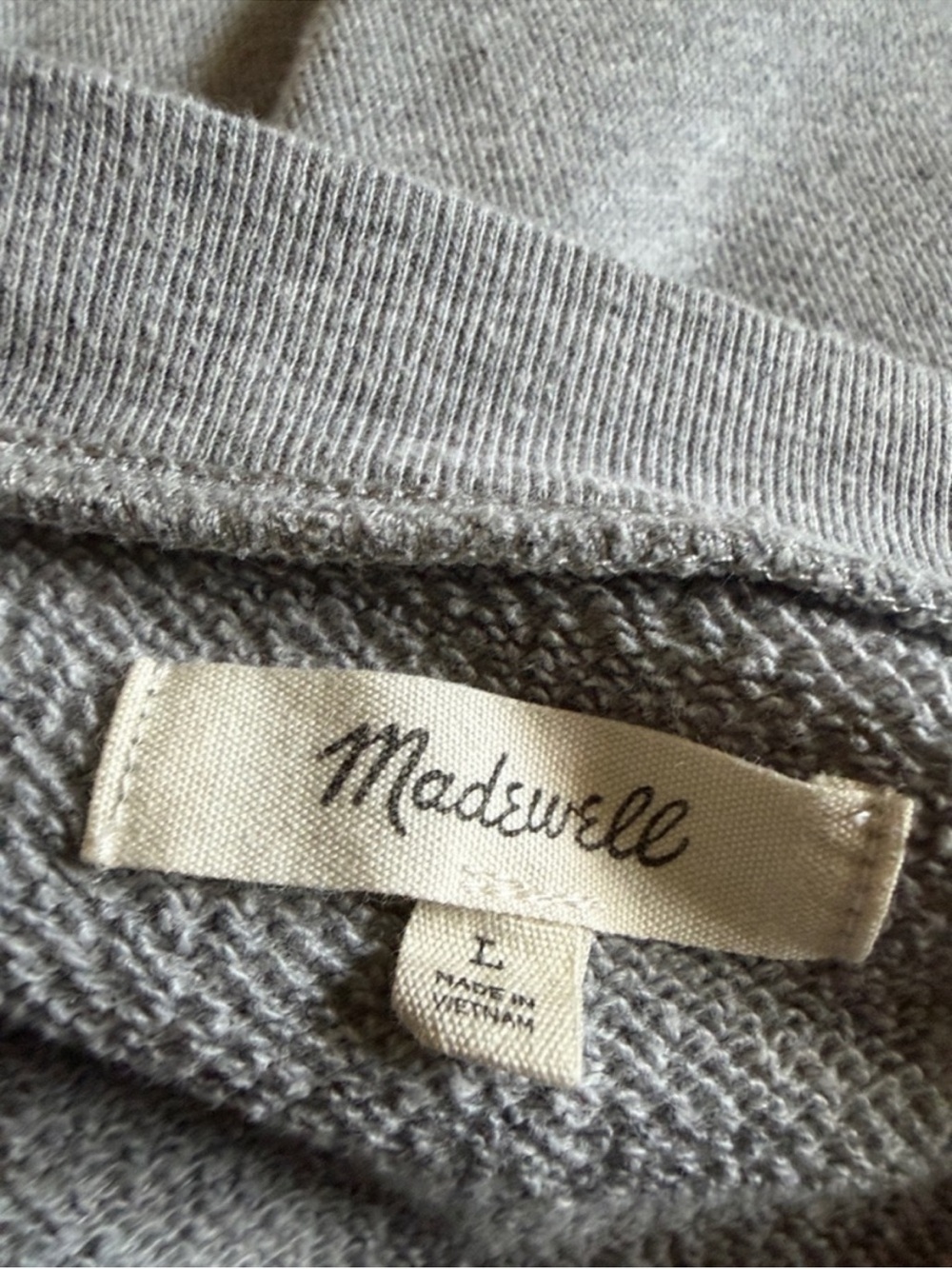Madewell Short-Sleeve Crewneck Sweatshirt in Heather Gray - Picture 4 of 5